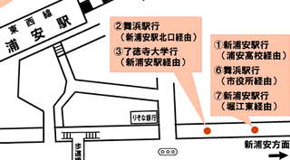 浦安駅　バス乗り場